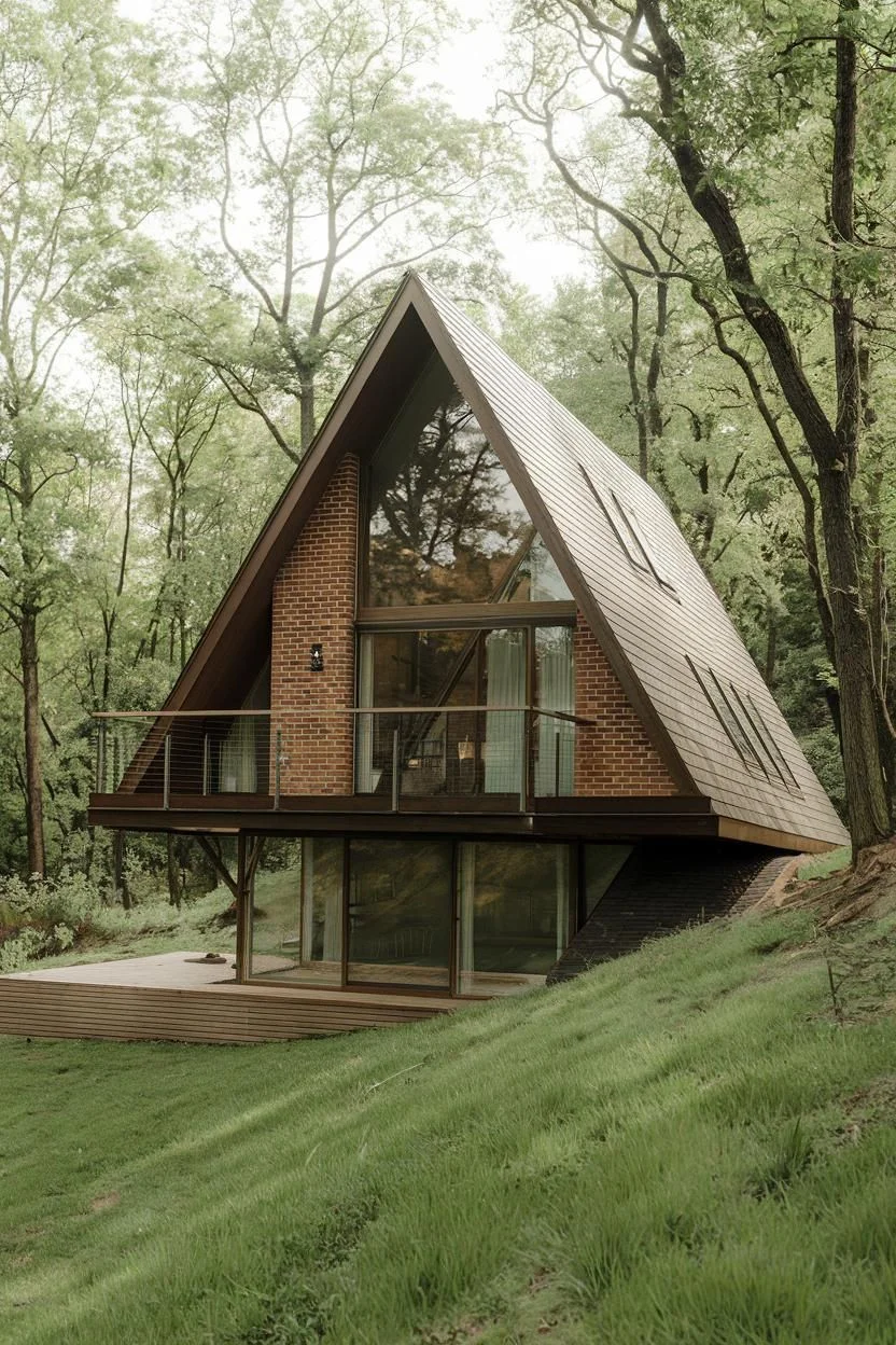 Nature's Angled Abode: A Triangular Treehouse