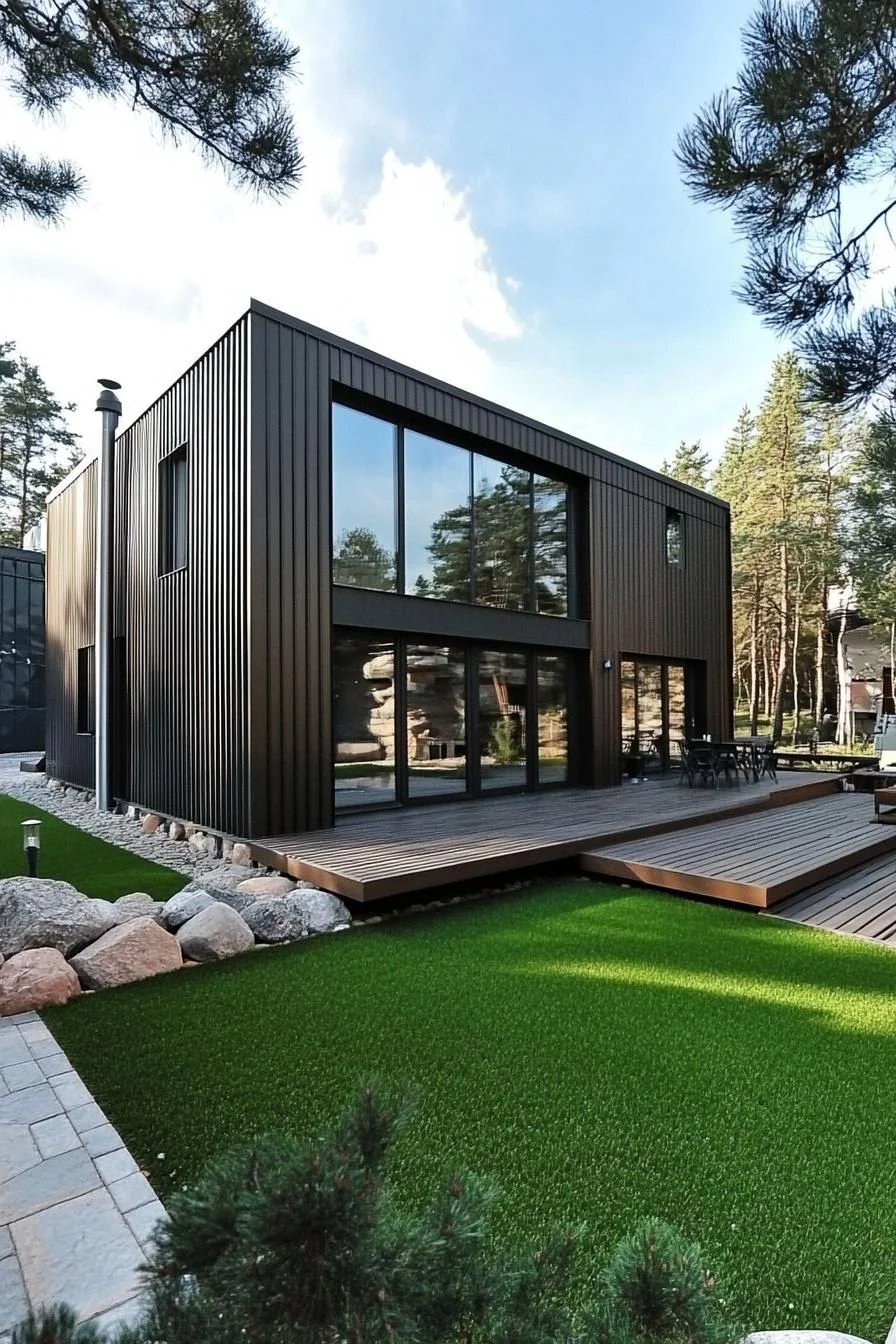 Mocha-Toned Facade Mansion