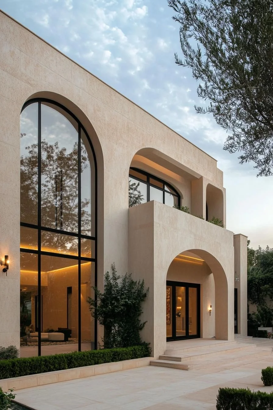 Olive Branches Paired With Arched Design