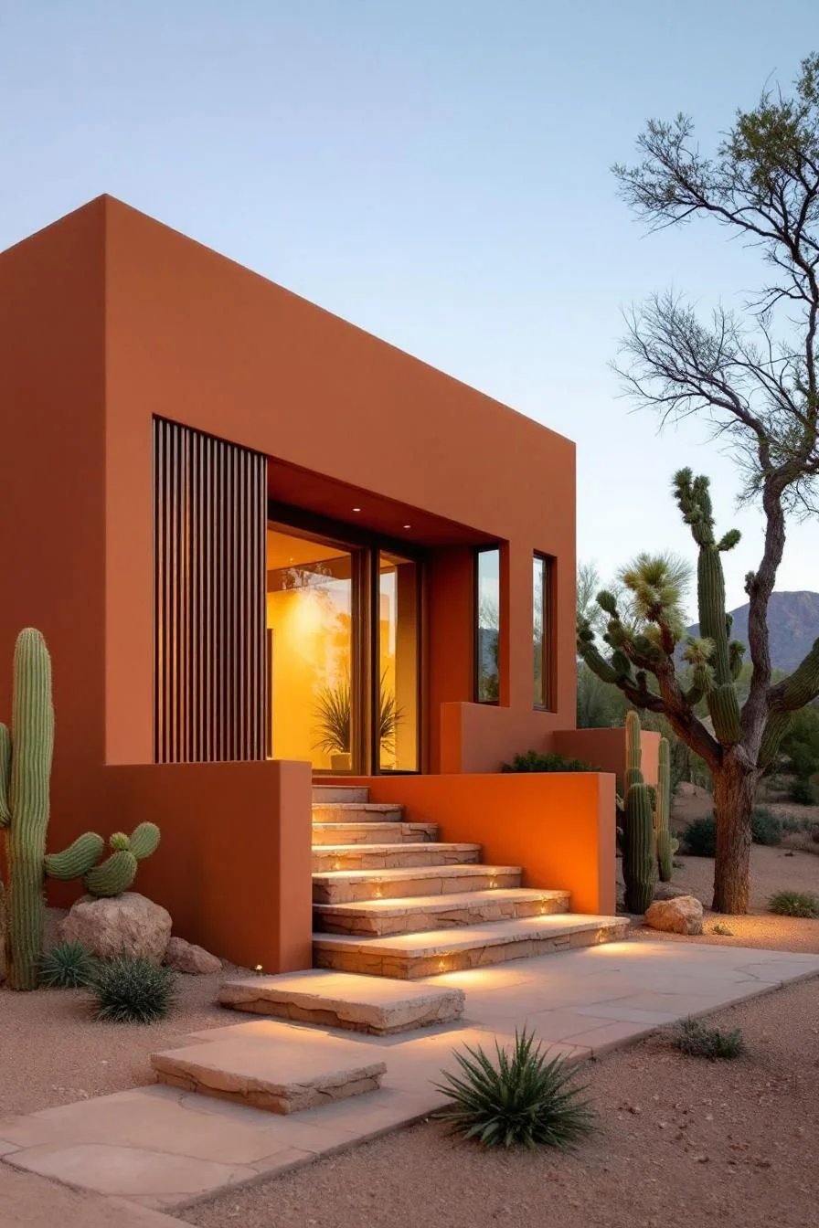 A Terracotta Villa in a Desert Setting