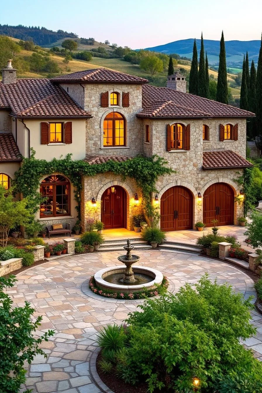 Stone Courtyard Facade Design