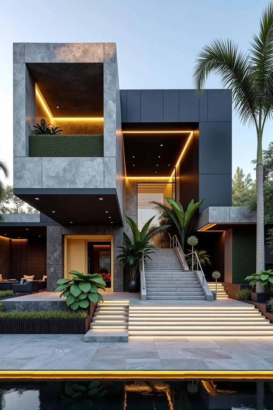Concrete Design With a Neon Accent