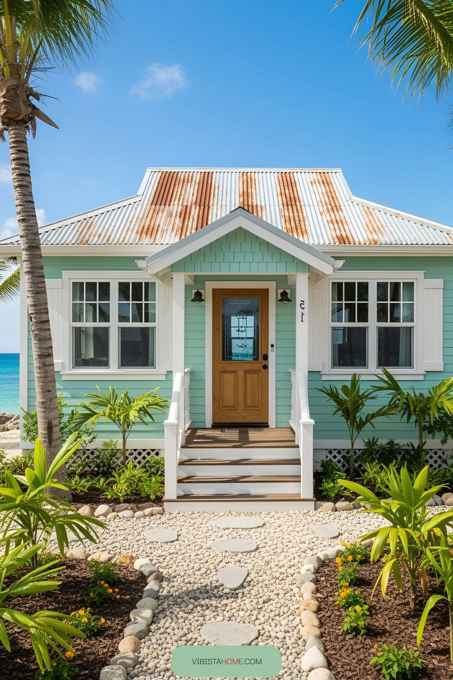Turquoise Bungalow Beside the Tide
