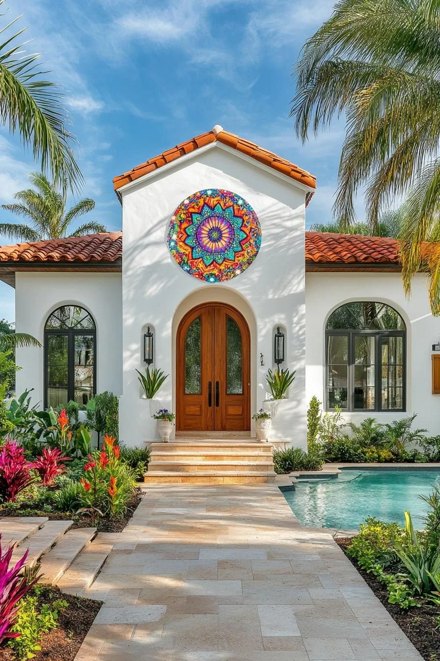 A Sunlit Mosaic Marvel at a Spanish Bungalow