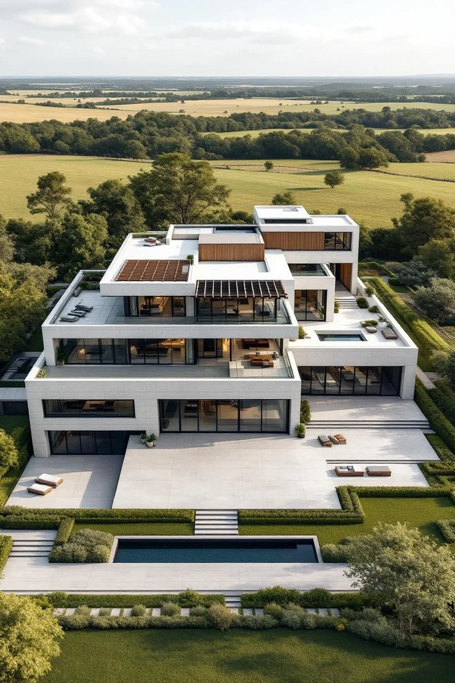 Concrete Home With a Puzzle-Like Layout