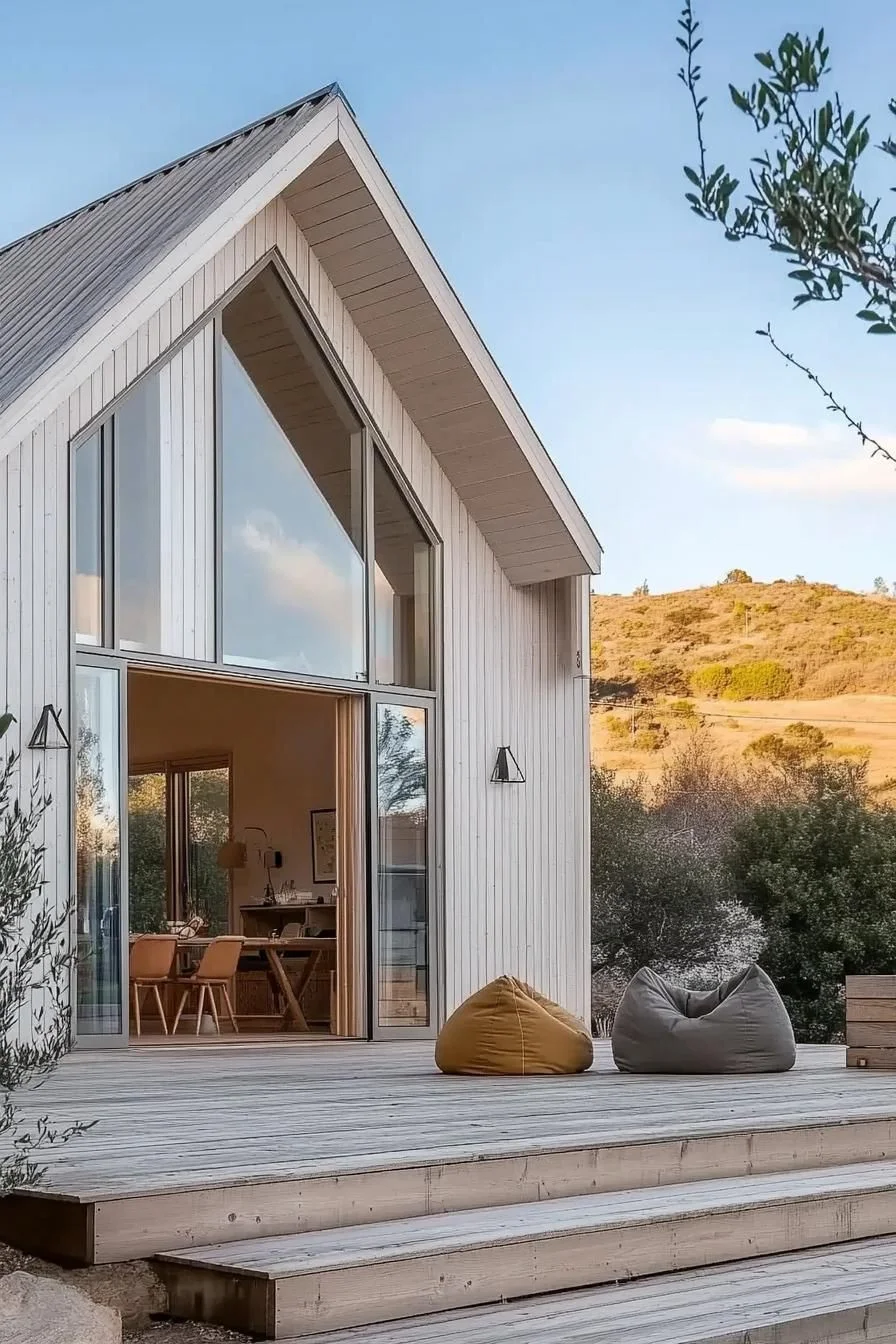 Cozy Chalet-Style Barn With a Deck