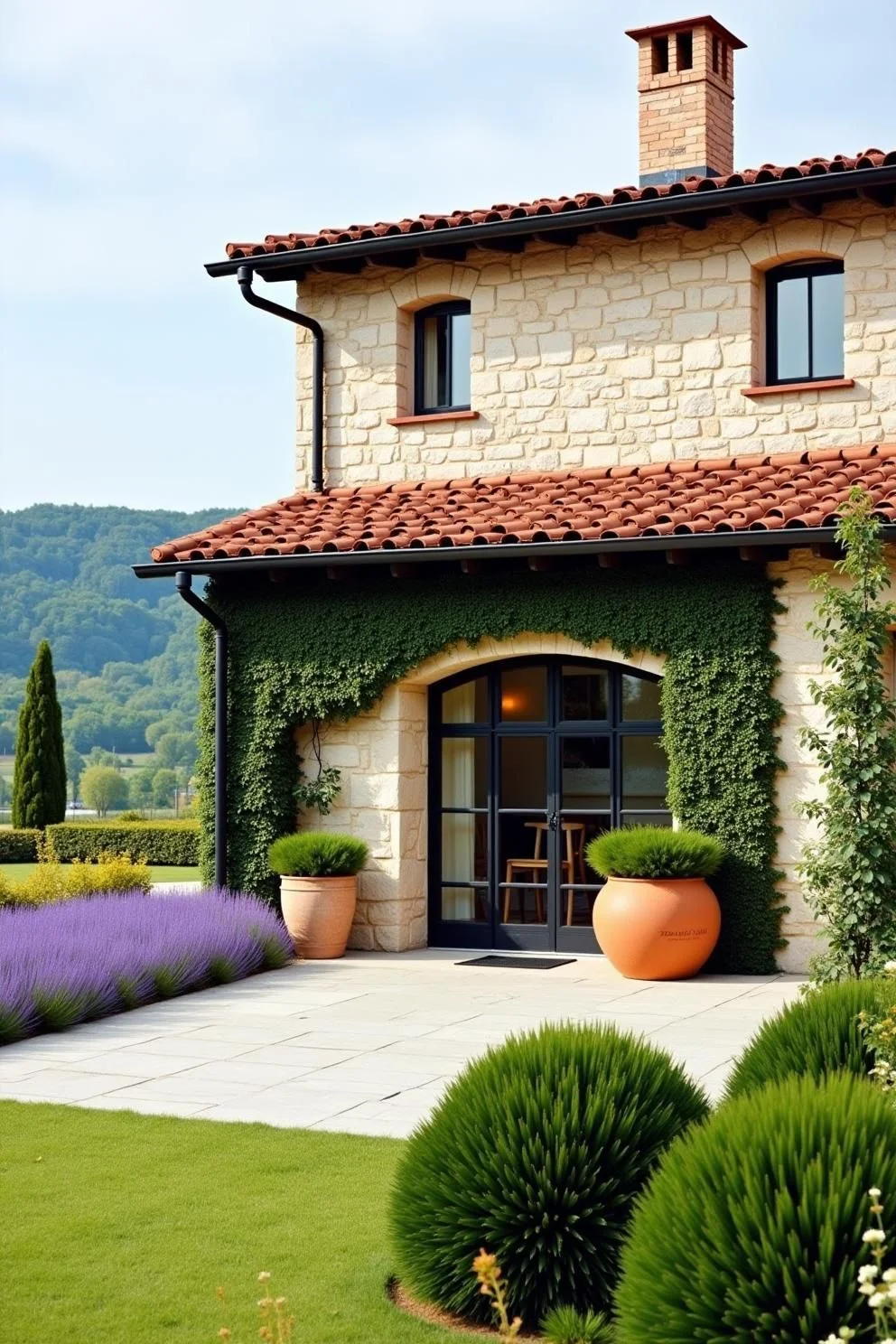 Terracotta Roofs and Green Surroundings