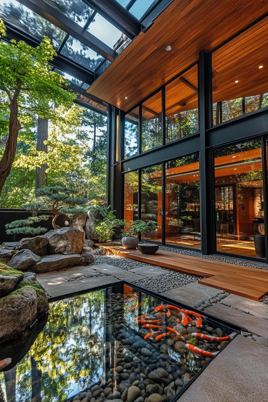 A Koi Pond Inside a Glass Haven