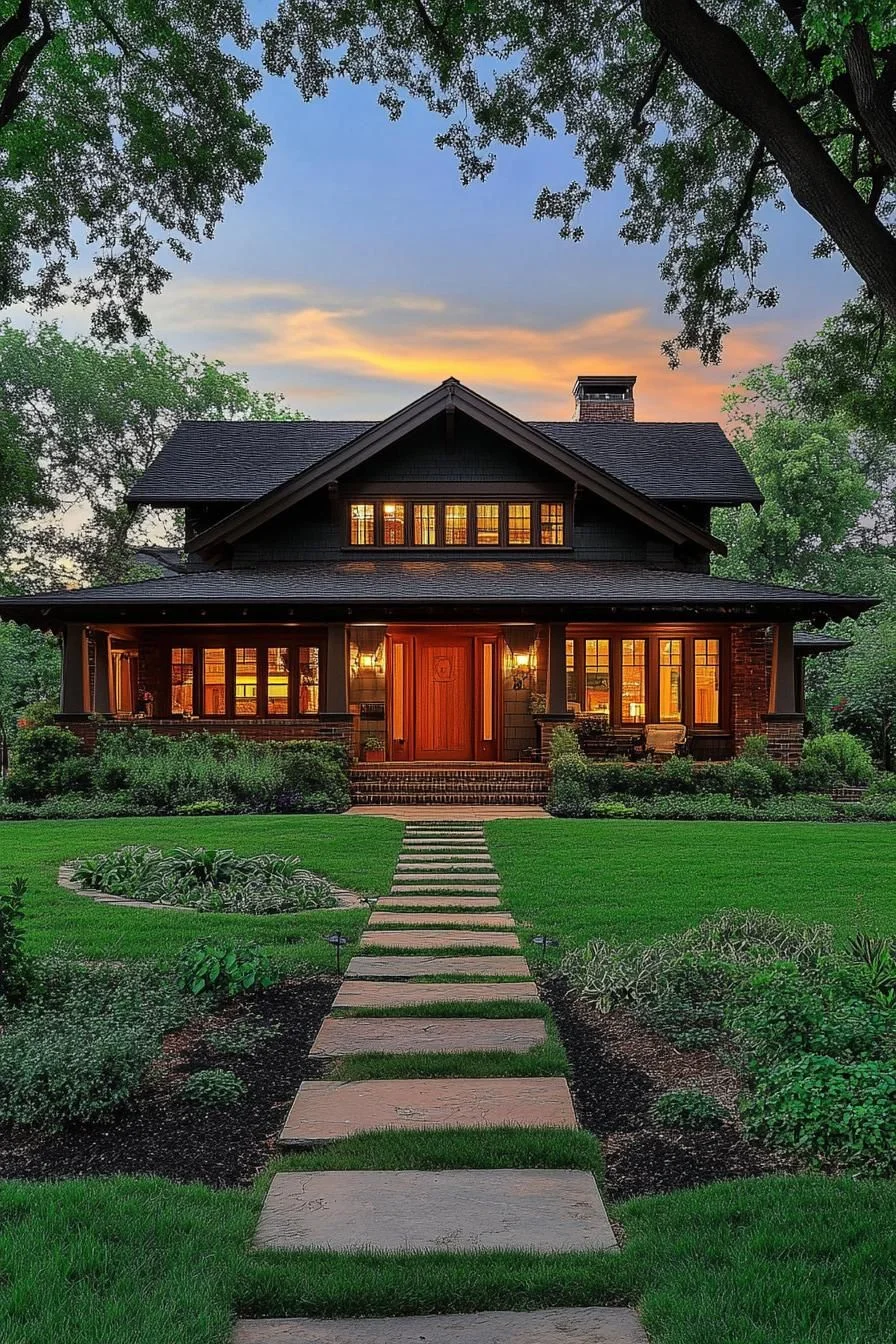 A Farmhouse Retreat Lit by Sunset Colors