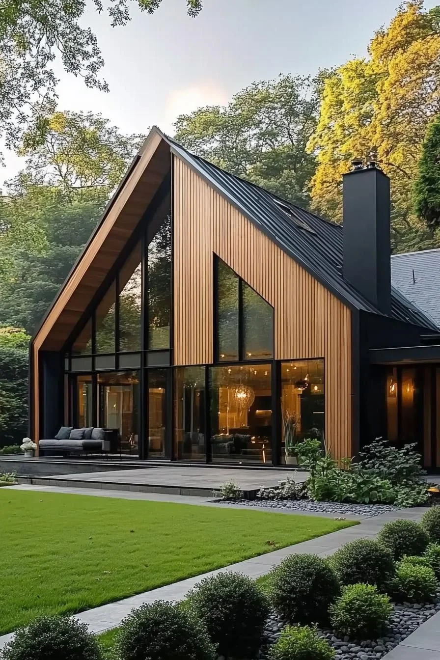 Gable House Overlooking Green Scenery