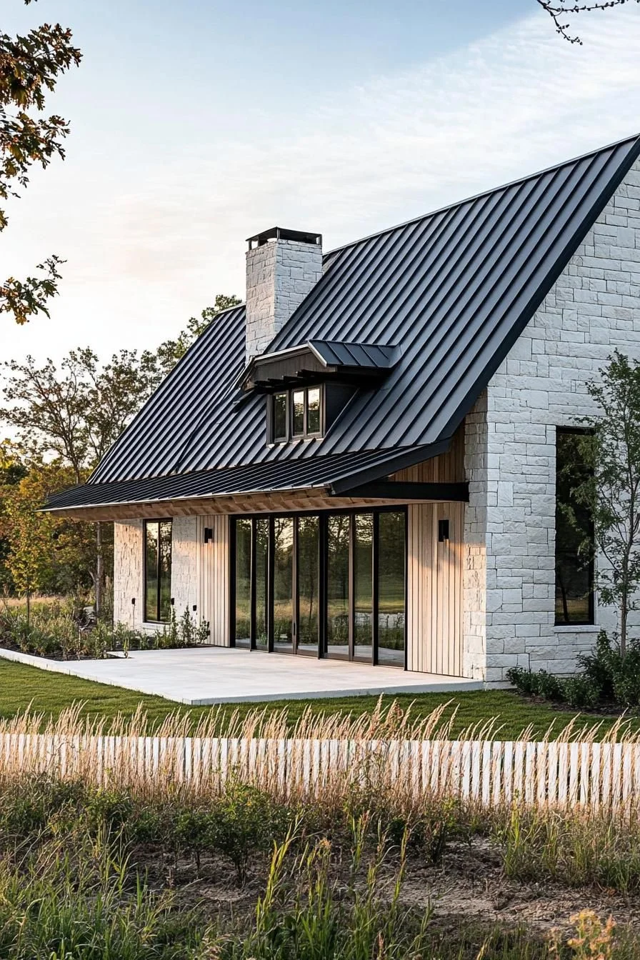 A Barn House Topped With a Steel Roof