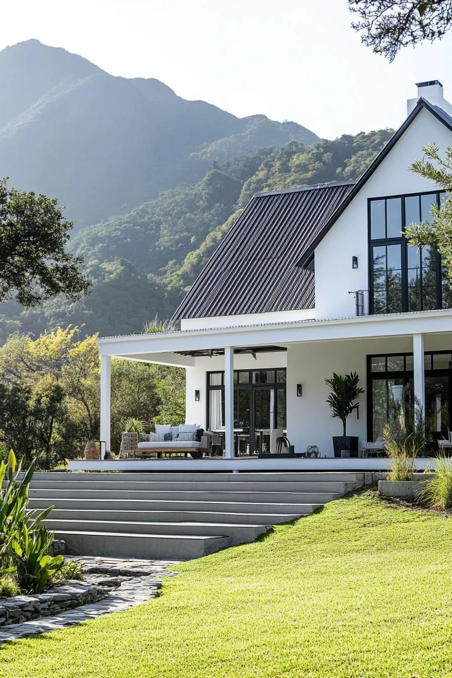 A Modern Farmhouse With Mountain Views