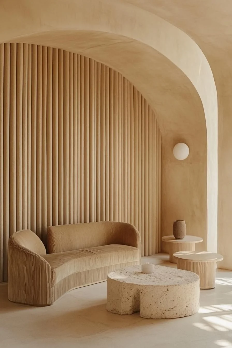 Earthy Tones in Curved Serenity