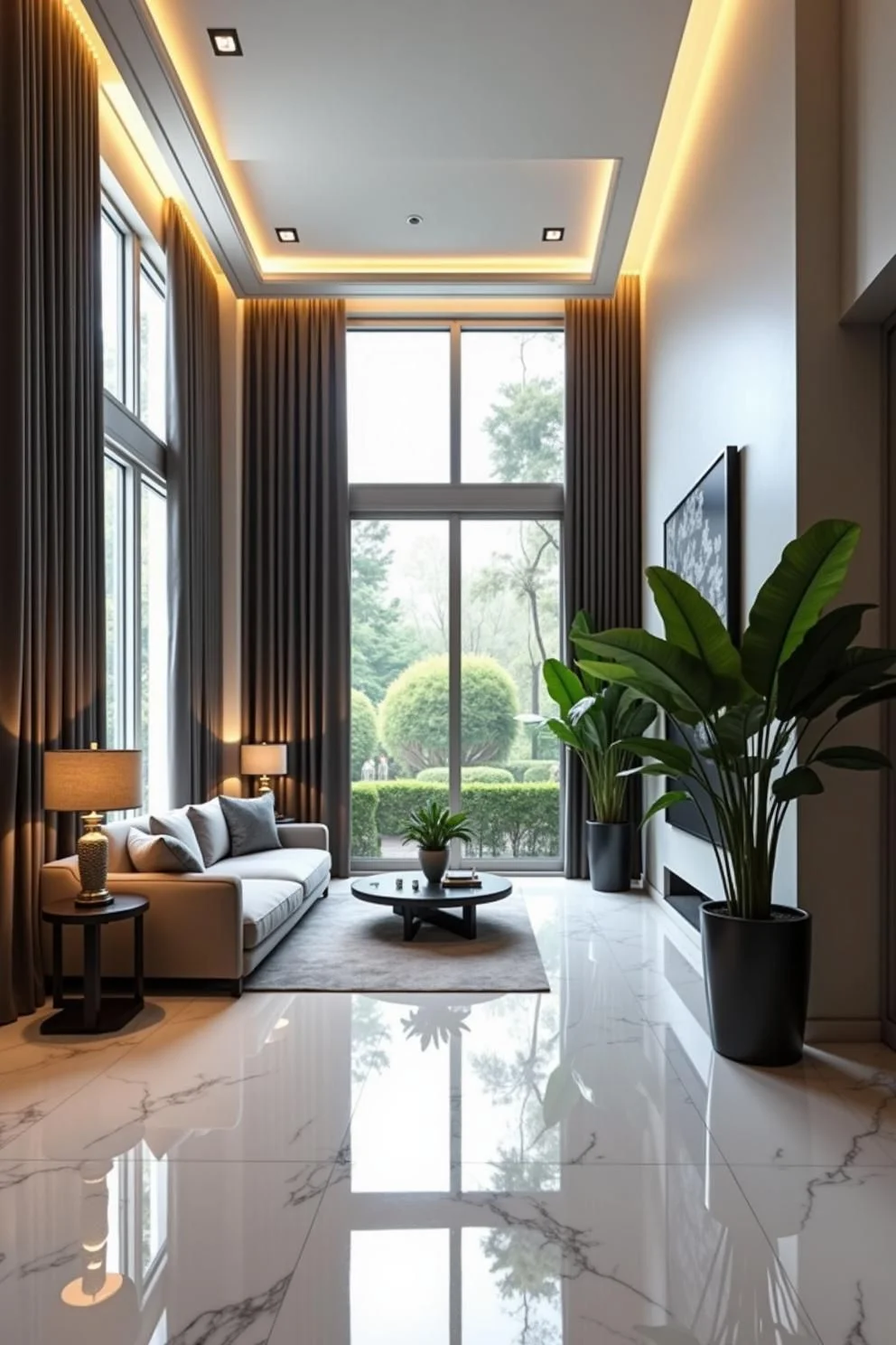 Bright Lounge with Bold Design Details