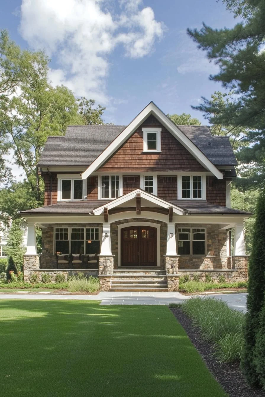 A Gabled Home Tucked Into the Woods