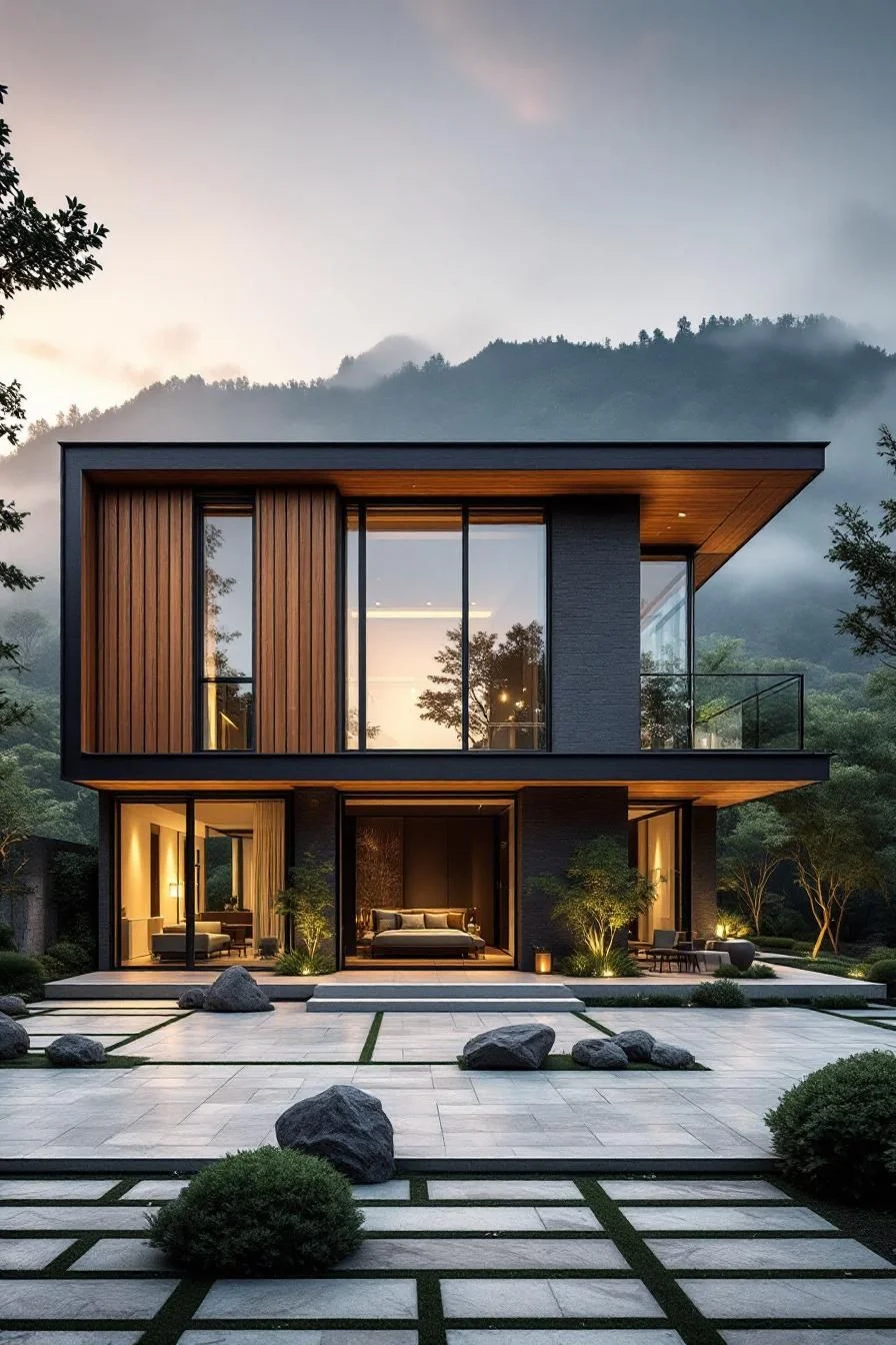 A Simple Thai Home at Evening