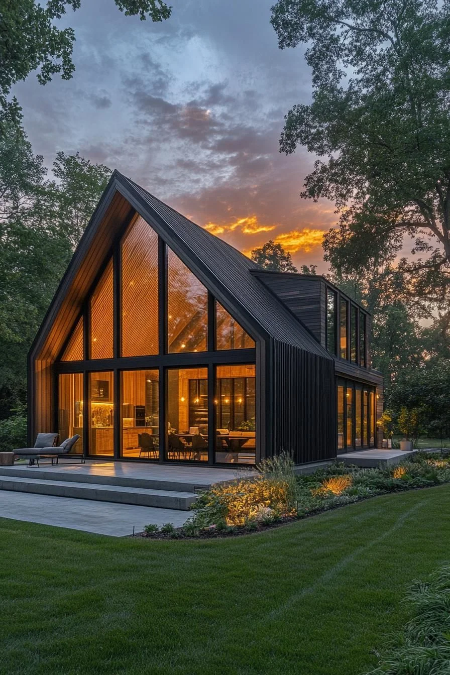 Timber Barn House With Balcony Views