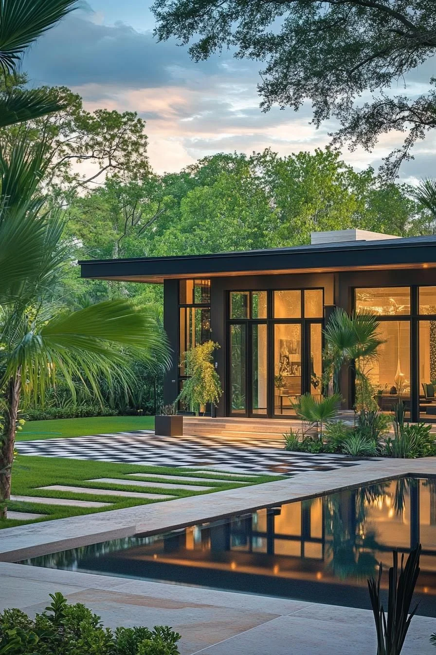 A Tropical Reflection in the Glass Pavilion