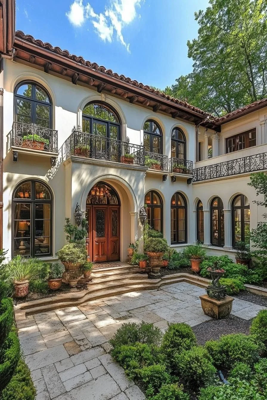 A Mediterranean Villa Built Around a Courtyard