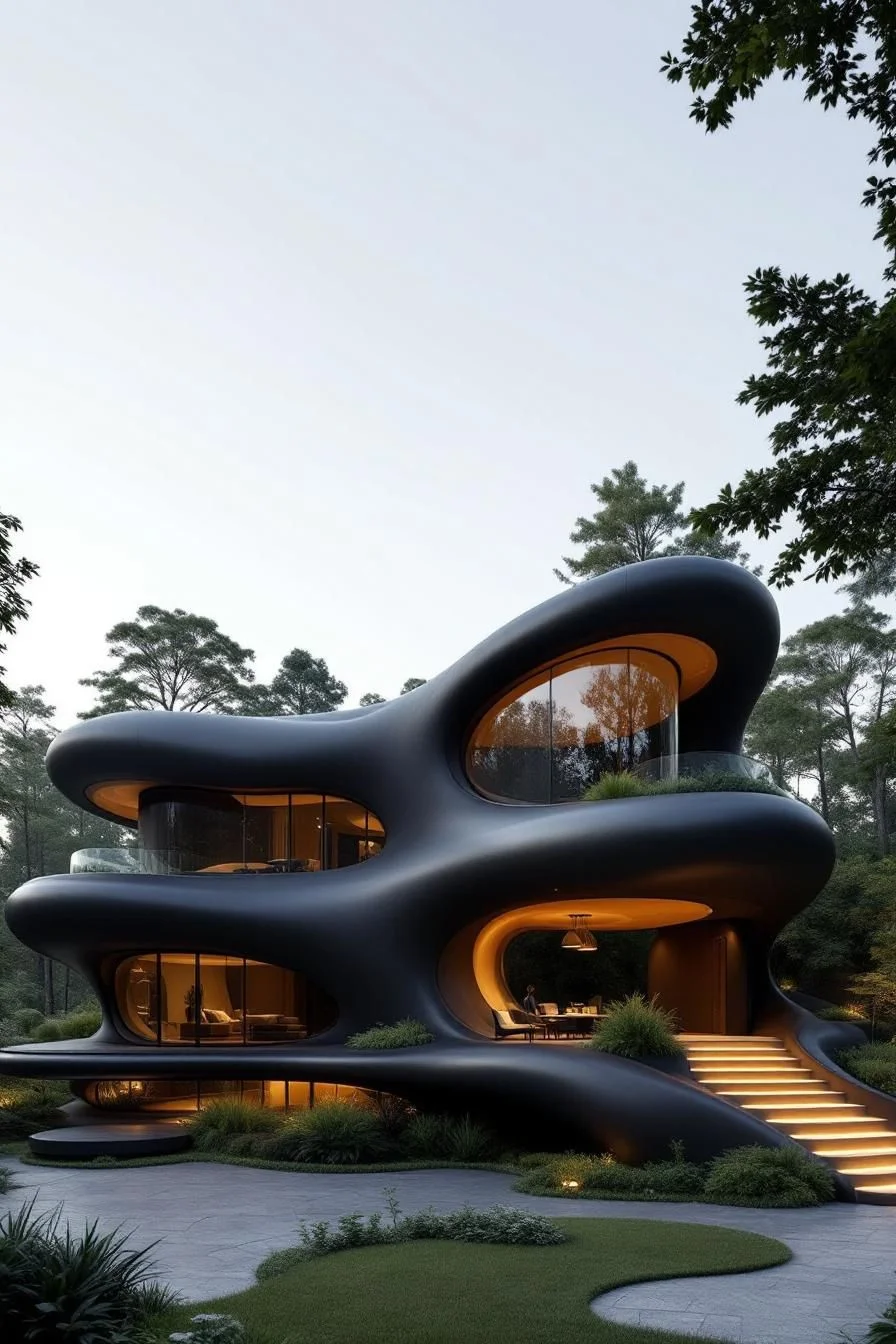 A Fluid Black Pearl Dwelling