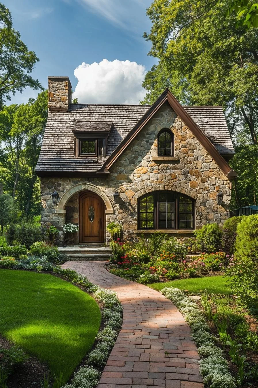 Stone Cottage Overrun by Garden Greenery