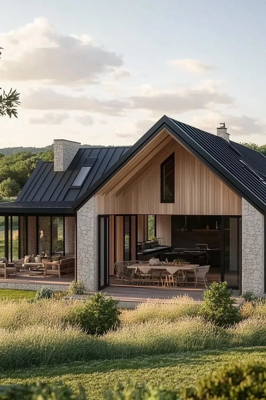 Sunlit Gable House With Open Interior