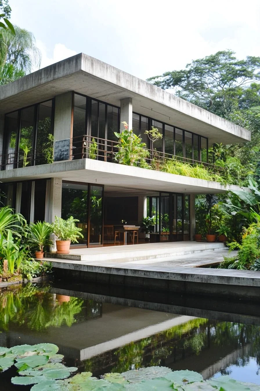 A Sleek Concrete Hut in the Jungle