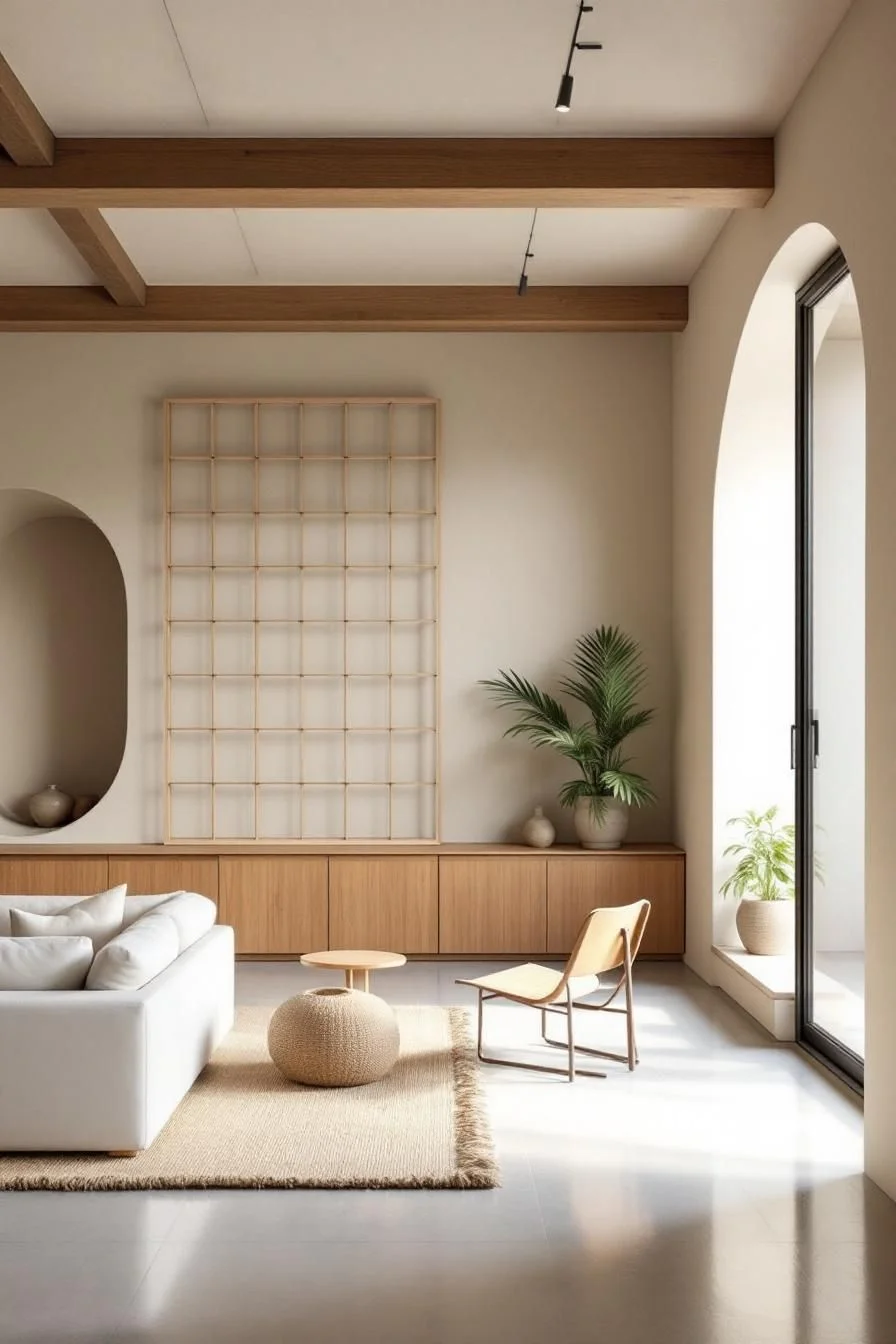 Cozy Details in a Wabi Sabi Living Room