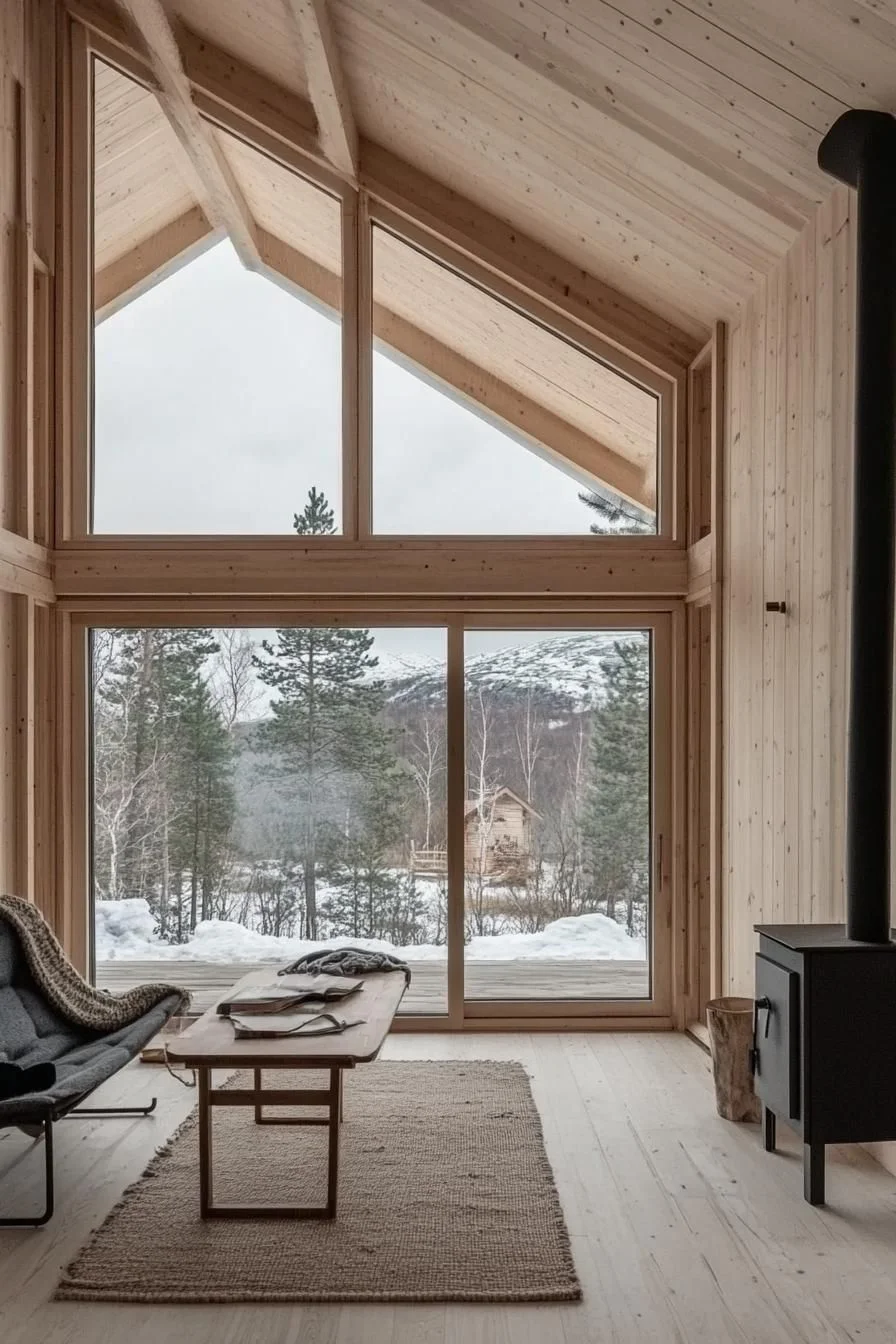 Minimalist Scandinavian Timber Cabin Style