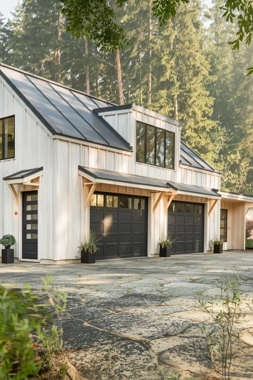 Woodland Timber Garage House Retreat