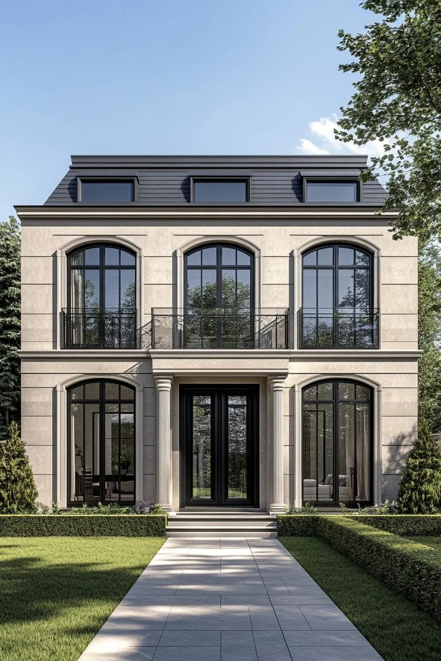 A Boxy Facade with Aristocratic Flair