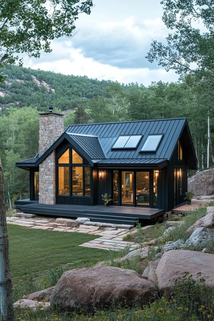 Modern Cabin Retreat Under a Starry Roof