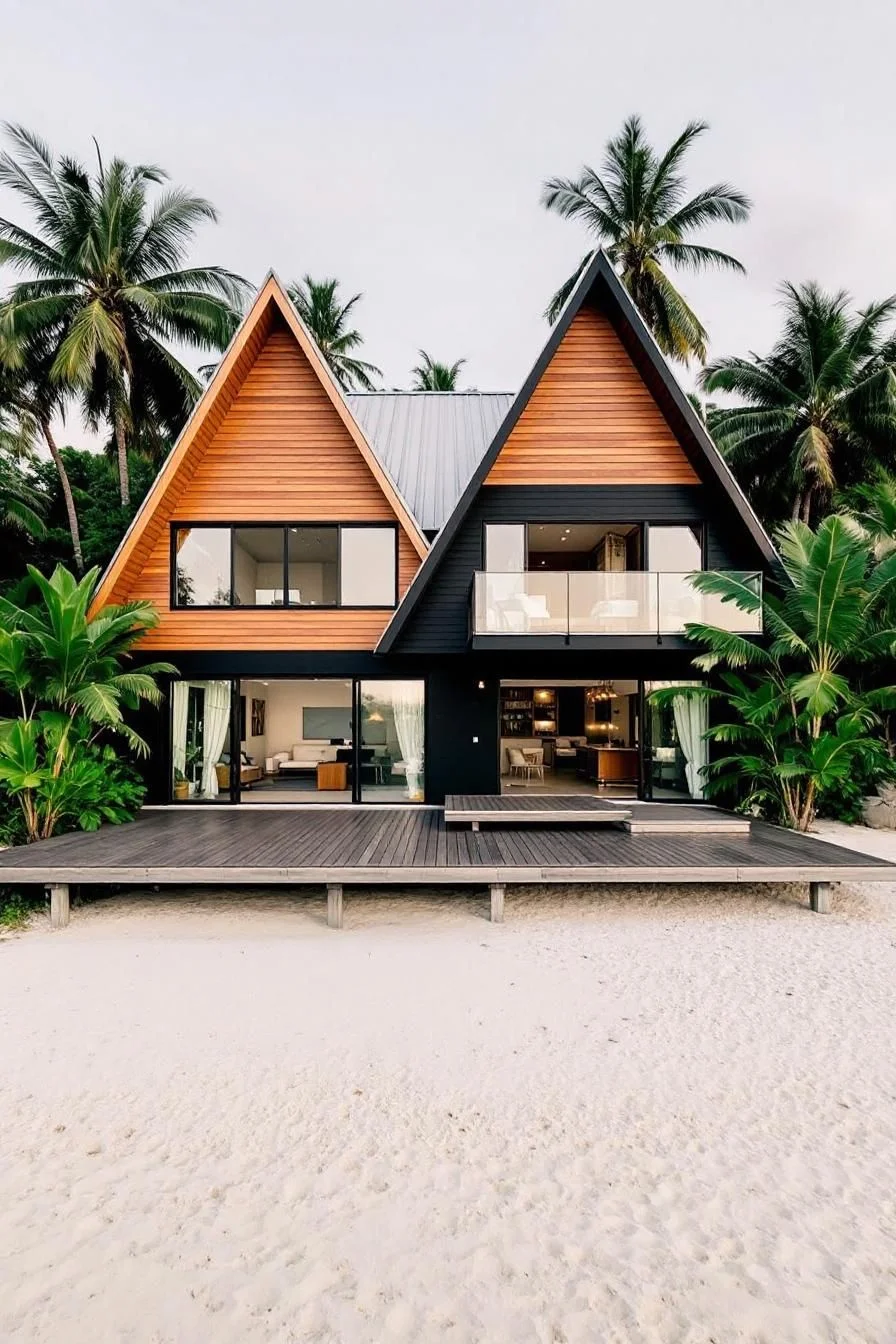 Pyramid-Style Roofs on the Sand