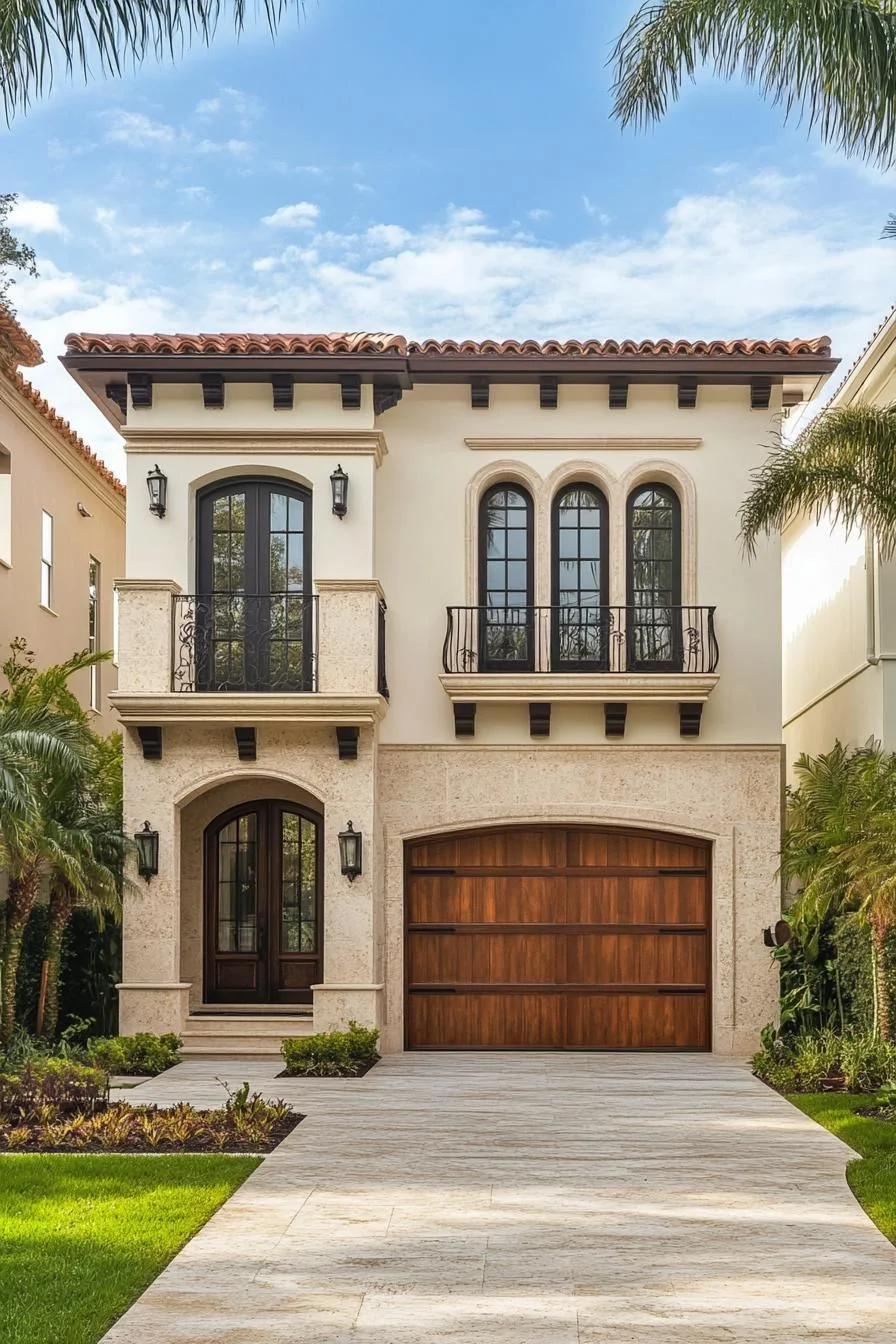 A Mediterranean Home With a Grand Wooden Gate