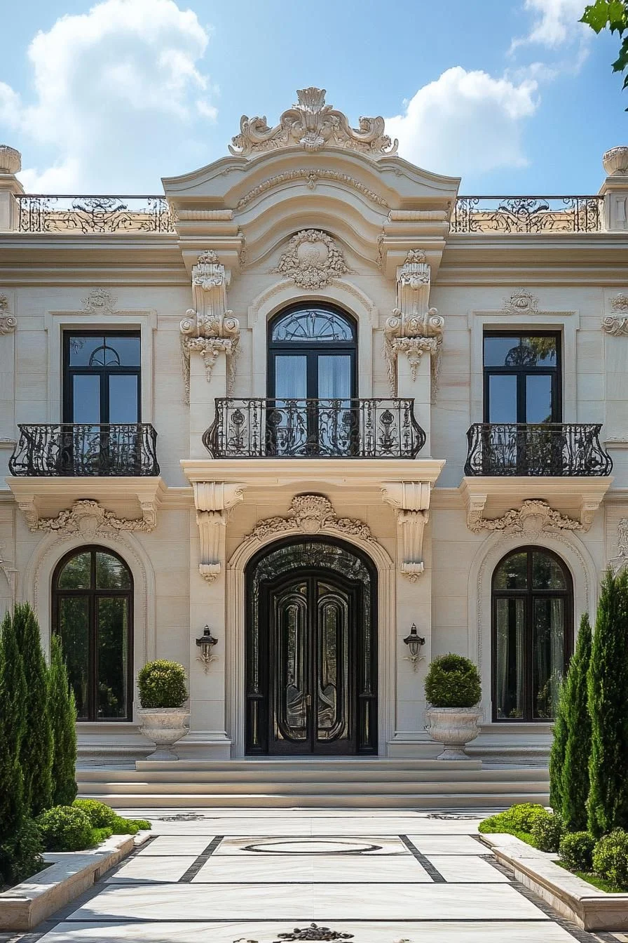 Elegant Retreat With Ornate Railings