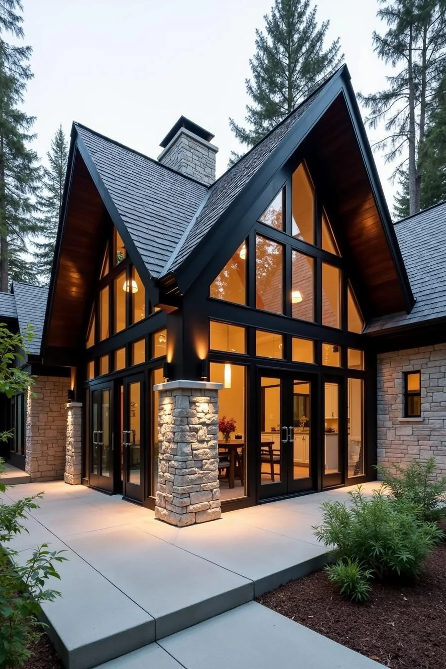 Gabled Roofs Meet Black Style