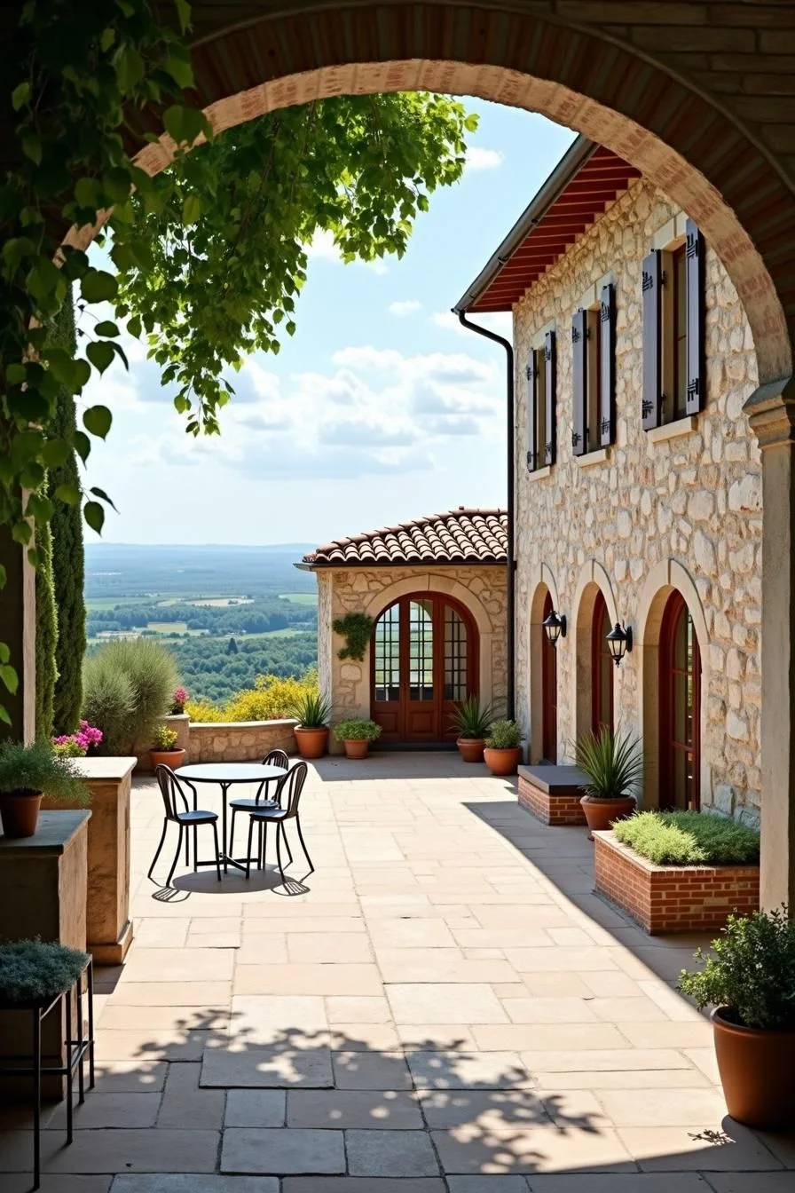 A Stone Farmhouse Dappled in Sunlight