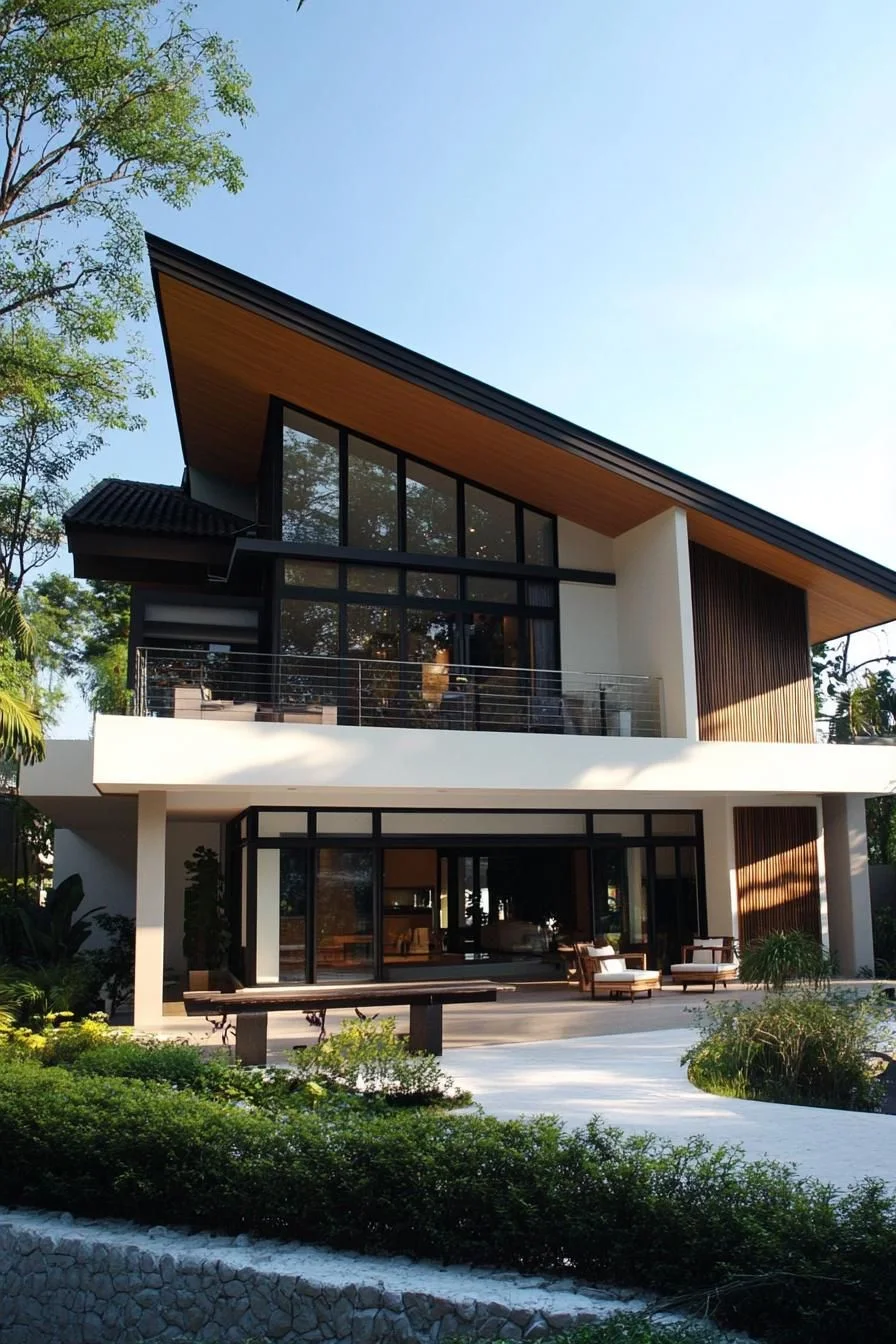 A Thai Home with Sharp Angles