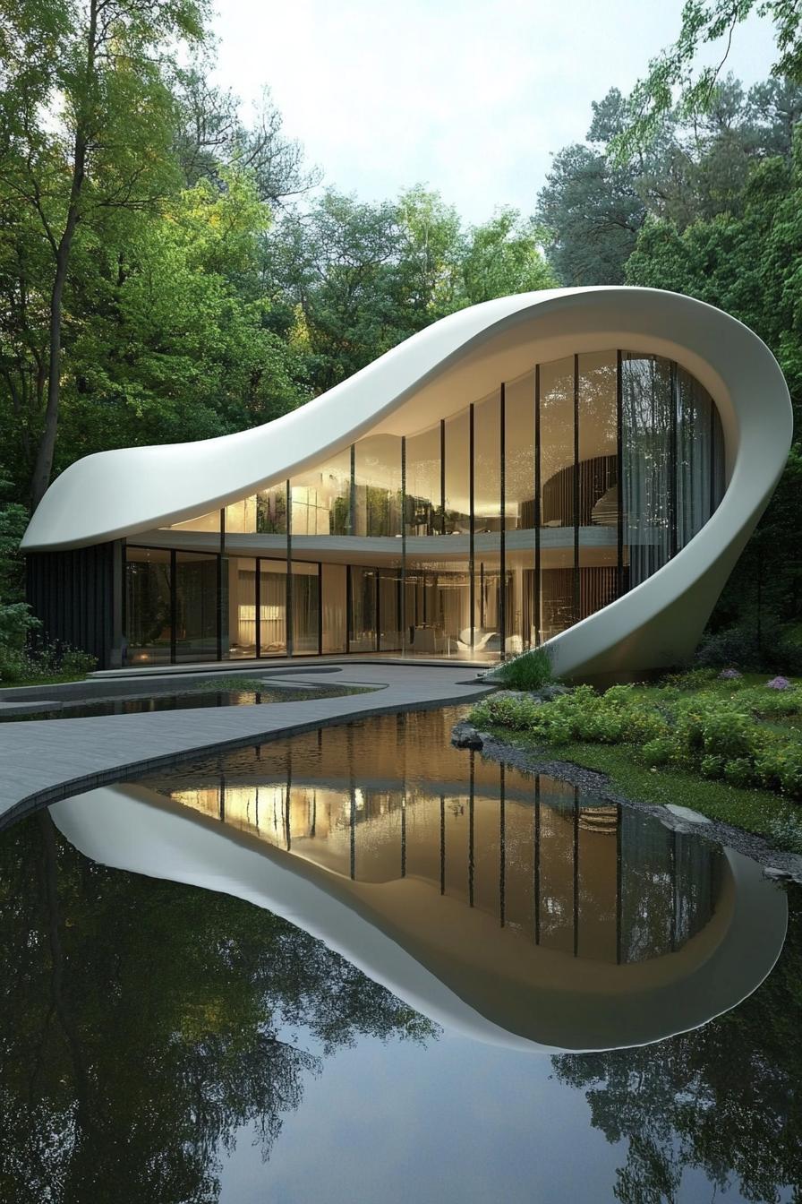 A Curvy Cove Rides Waves in the Woods