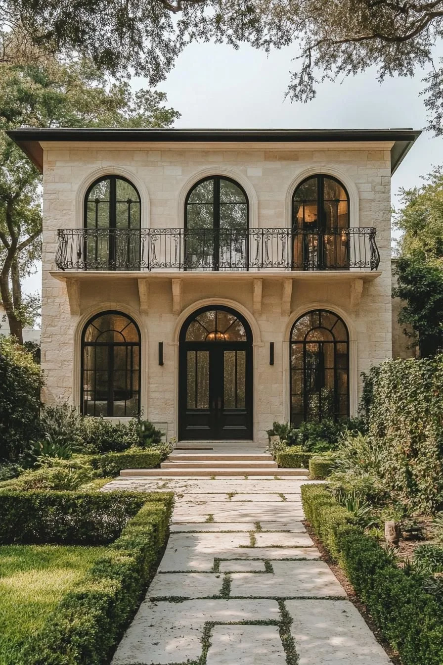 French Stone Home With Minimalist Details