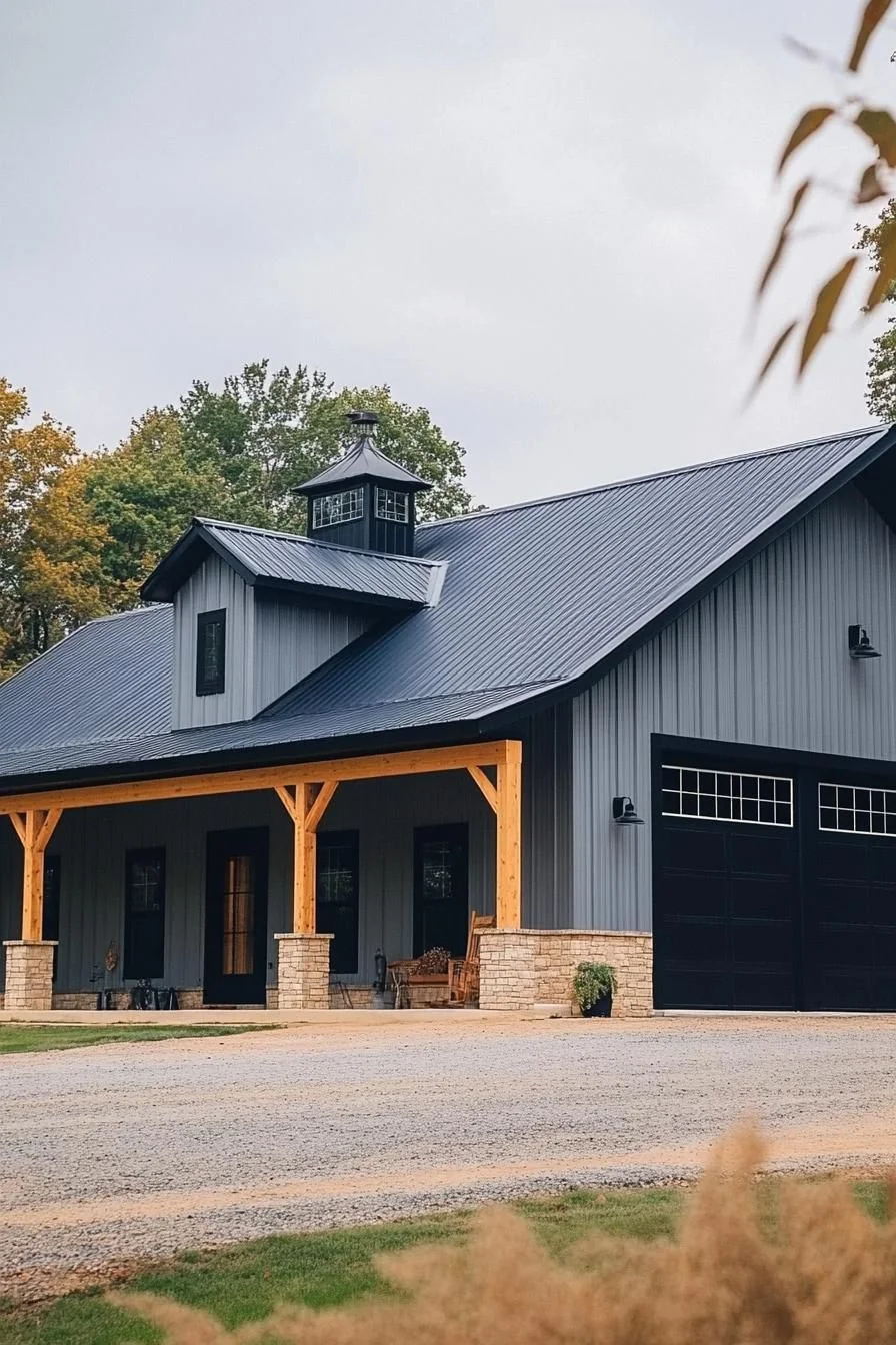 A Warm Modern Barndominium Getaway
