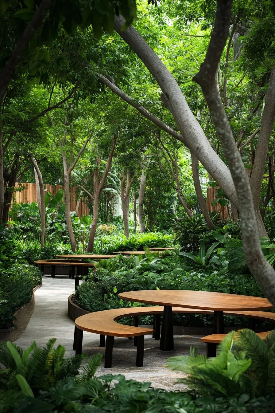 Hidden Lounge in Dense Greenery