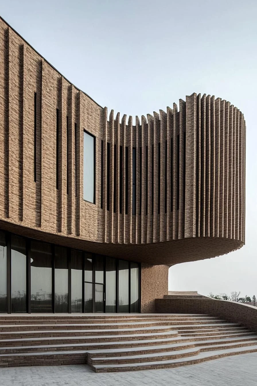 Grand Brick Facades in Cascading Layers