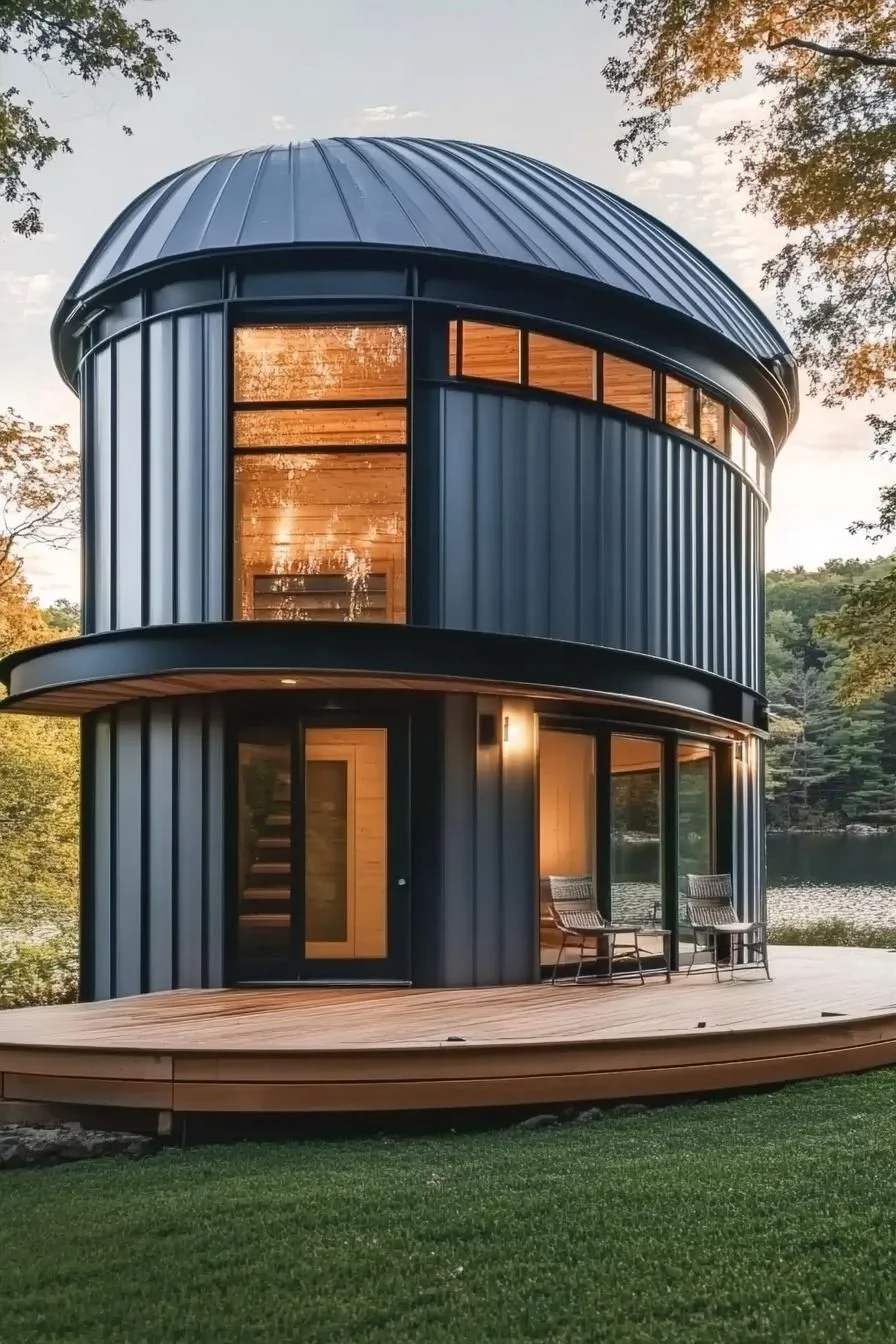 A Cozy Cylindrical Silo Retreat