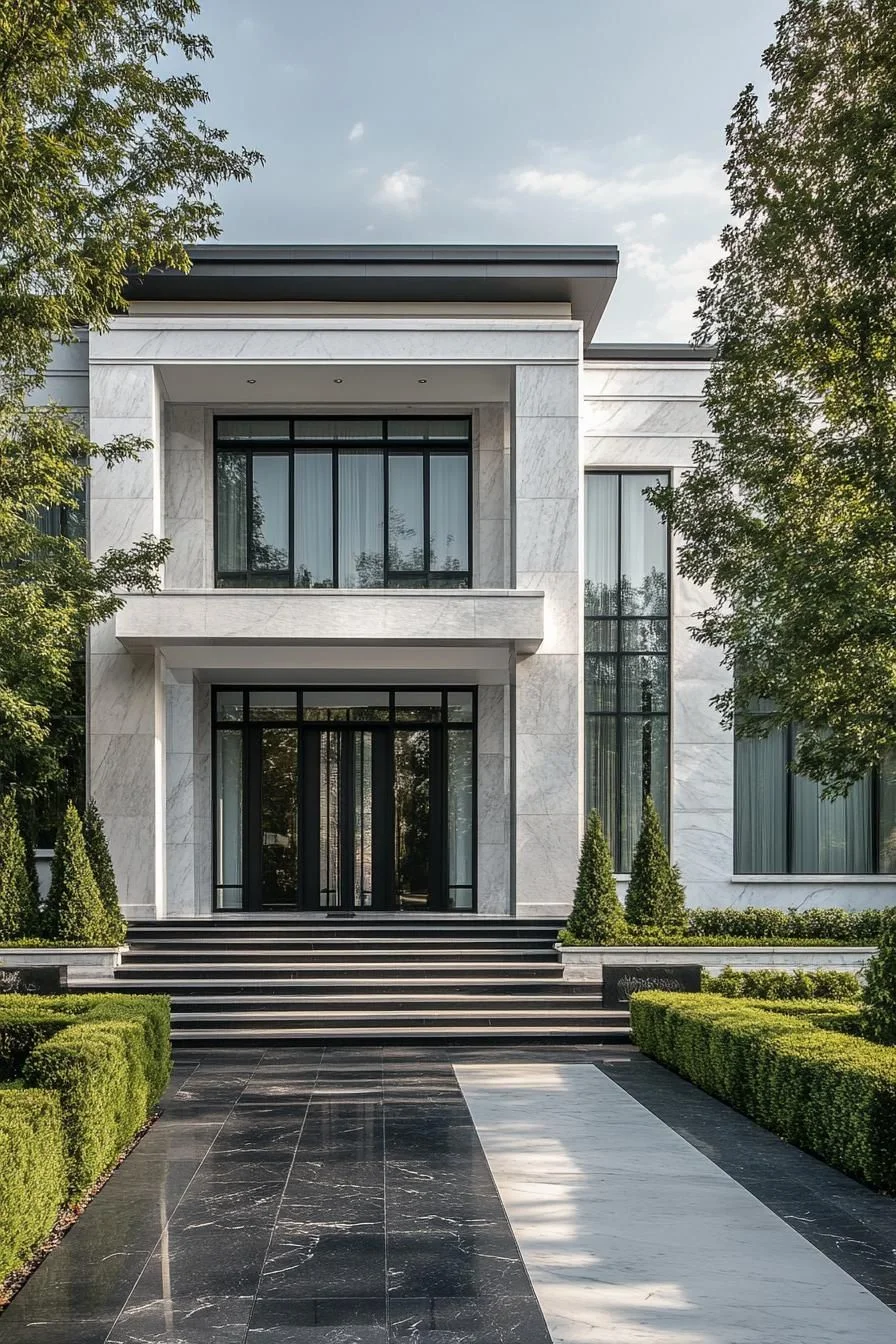 Elevated Home With Marble Accents