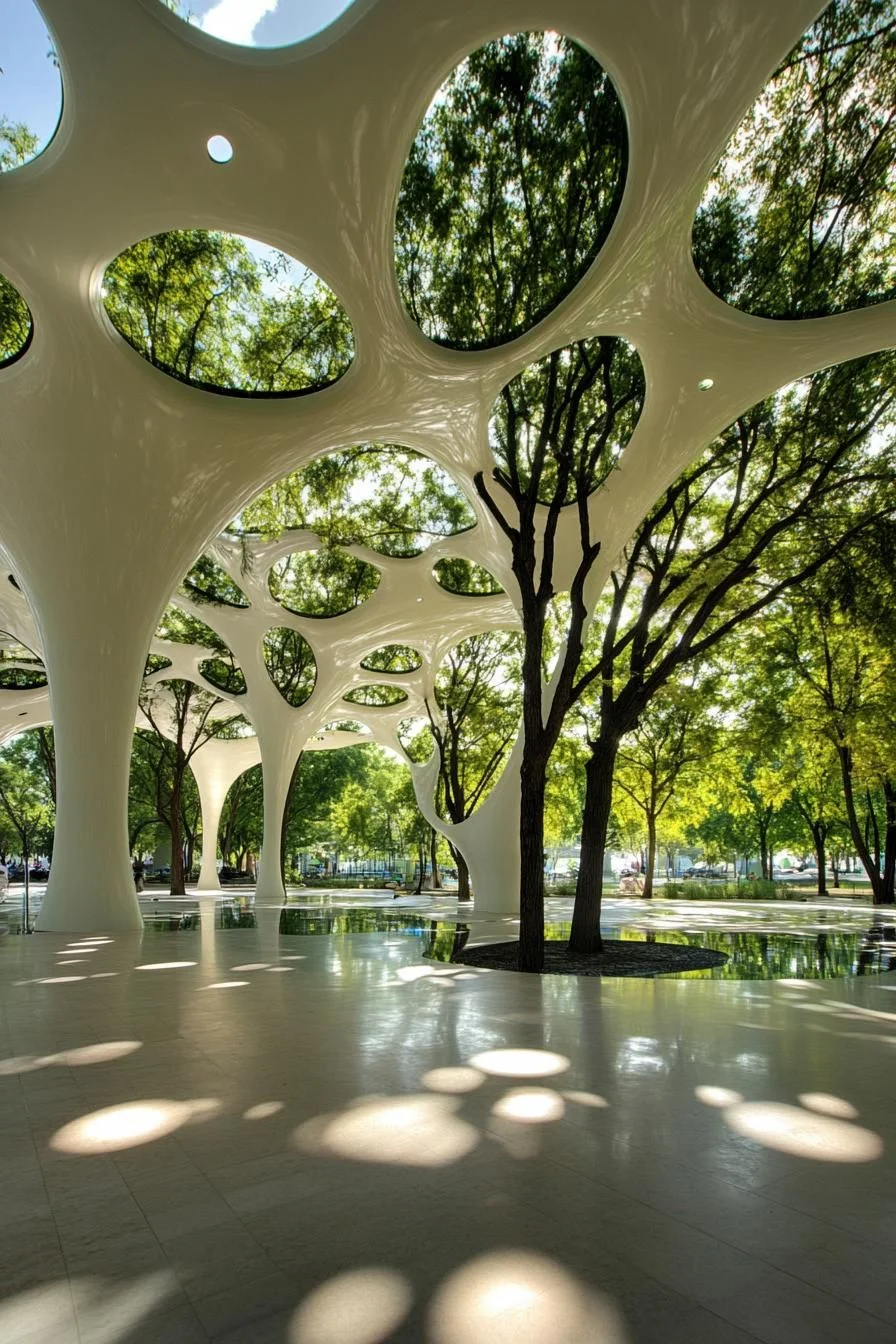 Stylish Shaded Pavilion Retreat
