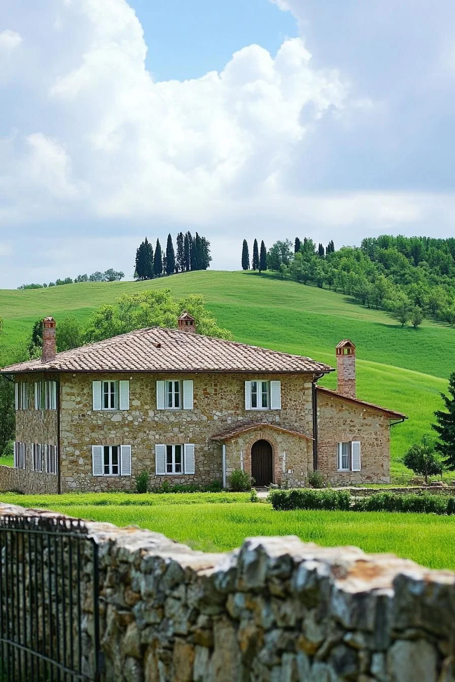 Rustic House Amid Rolling Hills