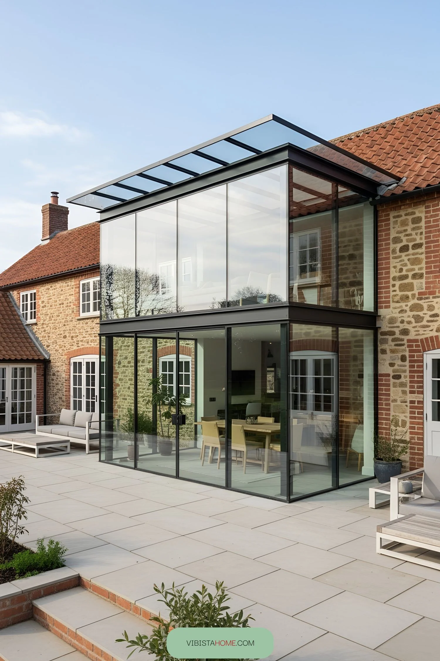 A Sunlit Glass Terrace With Character