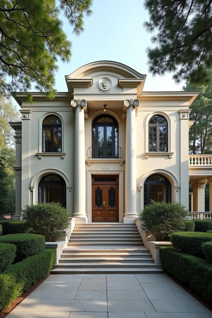 A Grand Facade of Arched Details