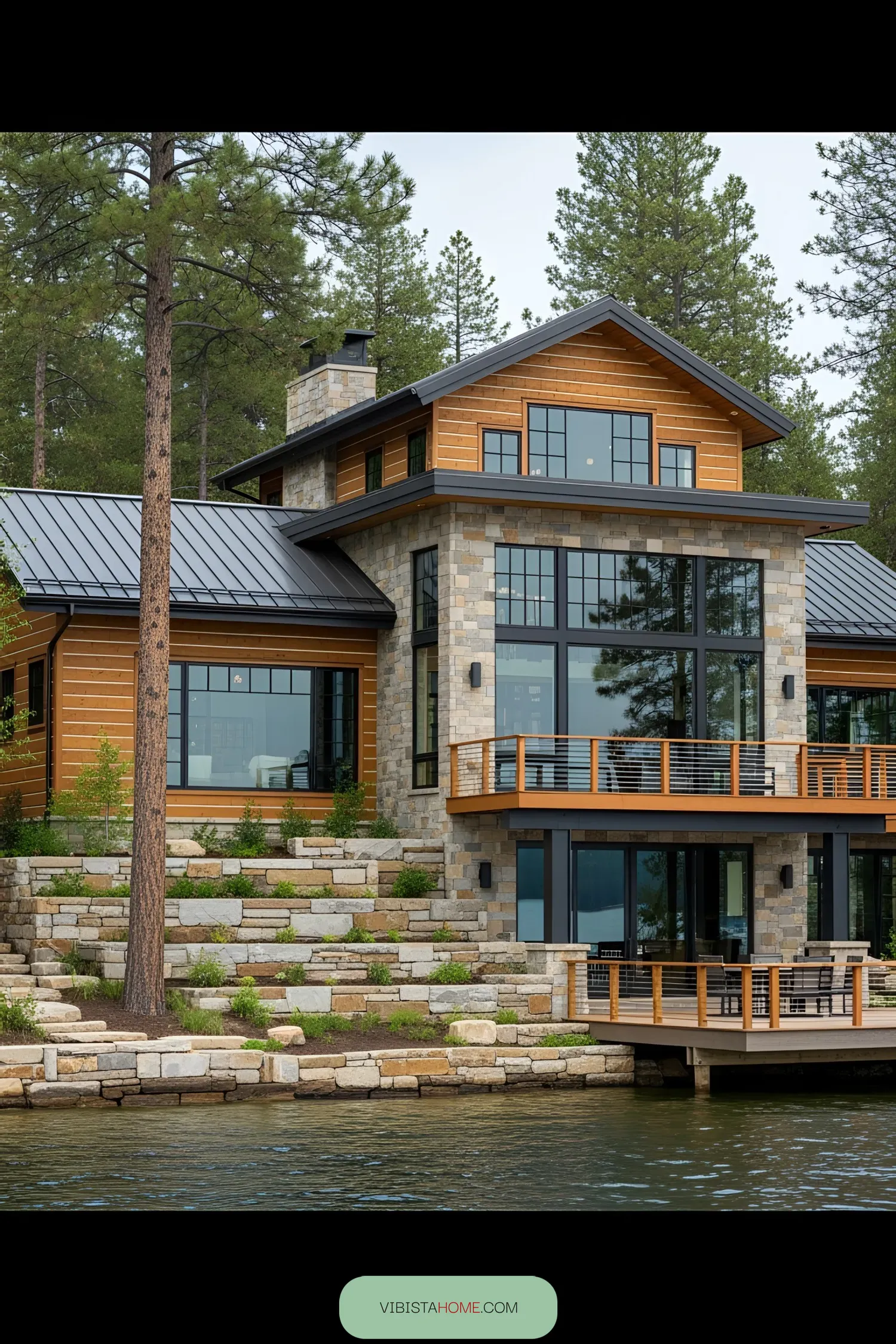 1. A Timber Cabin Beside a Tranquil Lake